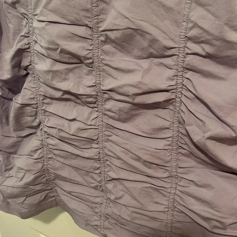 Wearables Purple Cap Sleeve Women's dress with ruch sides - Picture 2 of 4